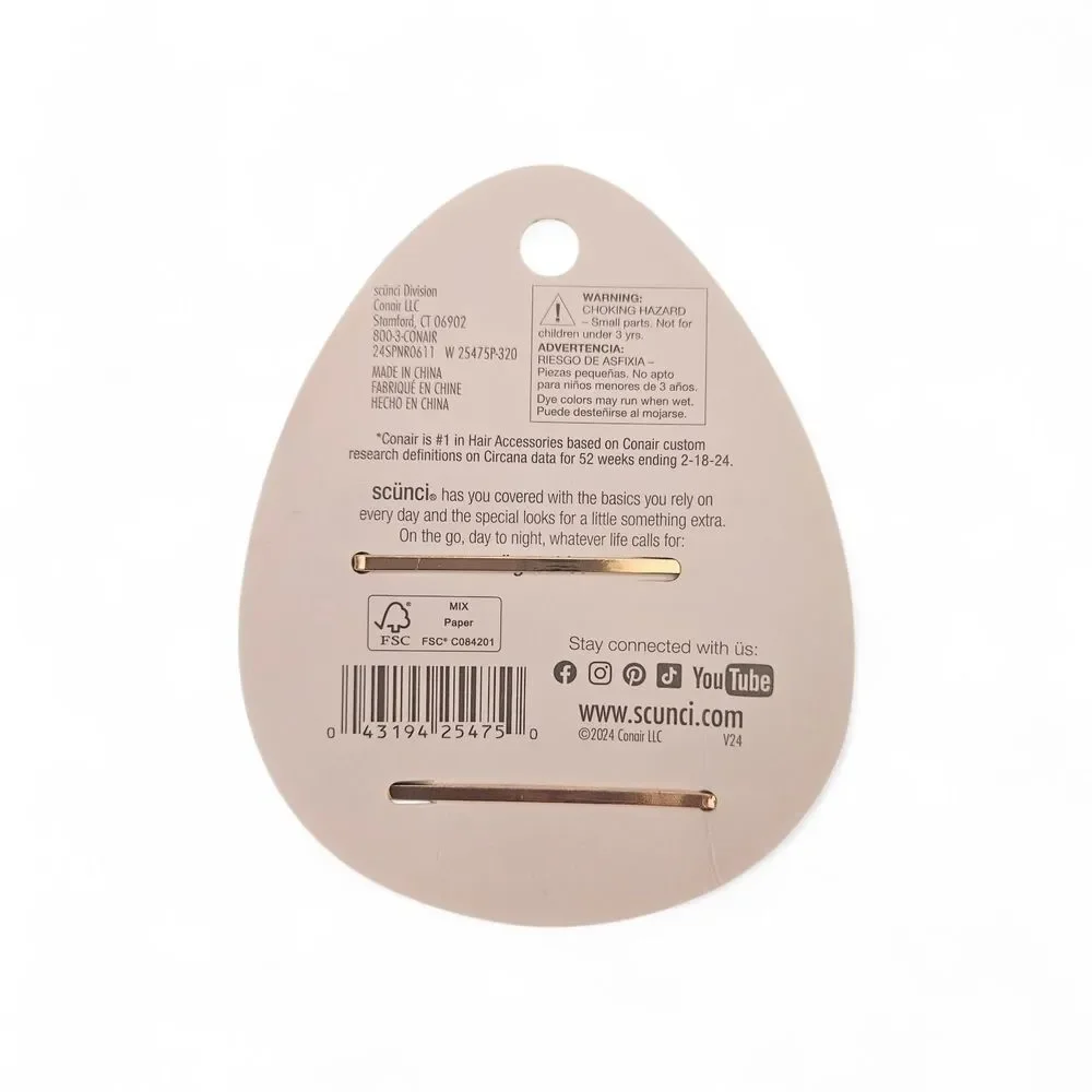 Scunci Bunny Rabbit Bobby Pins - 2 Sets